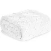 Koce - Koc EUROFIRANY D91 Caro 70 x 160 cm Biały - miniaturka - grafika 1