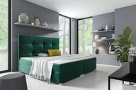 Łóżka - Łóżko kontynentalne pikowane Harry 1 180x200 Zielone - miniaturka - grafika 1