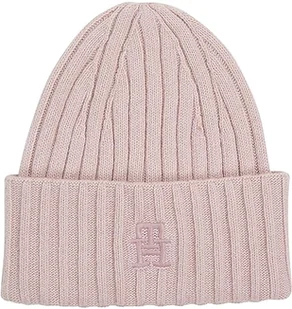 Tommy Hilfiger Damska dzianinowa czapka TH Iconic Beanie, mglisty różowy, jeden rozmiar, Misty Pink, Rozmiar uniwersalny - Czapki damskie - miniaturka - grafika 1