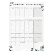 Kalendarze - Kalendarz suchościeralny Liście na ścianę - miniaturka - grafika 1