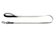 Smycze dla psów - Hunter SMYCZ DLA PSA CONVENIENCE REFLECT GLOW LEOPARD BIAŁA dł 120 szer 2cm - miniaturka - grafika 1