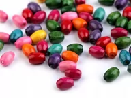Półfabrykaty do biżuterii - Oliwki Drewniane Mix Kolorów 5X8Mm 50Szt - miniaturka - grafika 1