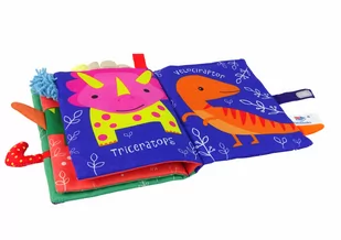 Książeczka Miękka Dinozaury Kolorowa - Zabawki interaktywne dla dzieci - miniaturka - grafika 1