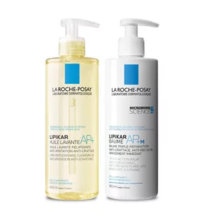 La Roche-Posay Lipikar Oil + Lipikar Baume AP+M - Zestaw ( 400ml + 400ml) - Zestawy kosmetyków damskich - miniaturka - grafika 1