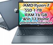 Laptopy - HP Pavilion 14-ec0001ur / 5D5B9EAR / AMD Ryzen 7 / 16GB / 1TB SSD / AMD Radeon / FullHD / Win 11 / Niebieski - miniaturka - grafika 1