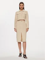 Sukienki - Patrizia Pepe Sukienka koszulowa 8A1251/A372-B182 Beżowy Regular Fit - miniaturka - grafika 1