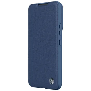 Nillkin Qin Cloth Pro Case etui Samsung Galaxy S23+ pokrowiec z klapką osłona na aparat niebieskie - Etui i futerały do telefonów - miniaturka - grafika 2