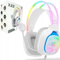 Słuchawki - 2X Słuchawki ONIKUMA X22 RGB Biały - miniaturka - grafika 1