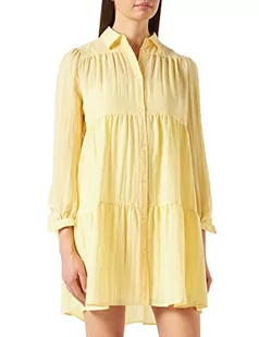 HUGO Damska sukienka w kratkę, Light/Pastel Yellow744, 42 PL - Sukienki - miniaturka - grafika 1