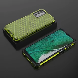 Honeycomb etui pancerny pokrowiec z żelową ramką Samsung Galaxy A32 5G zielony - Etui i futerały do telefonów - miniaturka - grafika 3