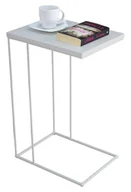 Ławy i stoliki kawowe - Biały stolik pomocniczy C9-A13 - miniaturka - grafika 1