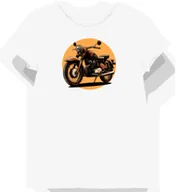 Koszulki i topy damskie - Koszulka damska biała z klasycznym motocyklem i nostalgiczny klimat S - miniaturka - grafika 1