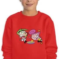 Bluzy dla dziewczynek - Bluza Dziecięca Czerwona Cosmo&Wanda Wróżkowie Chrzestni Wz -128 Cm (7-8) - miniaturka - grafika 1