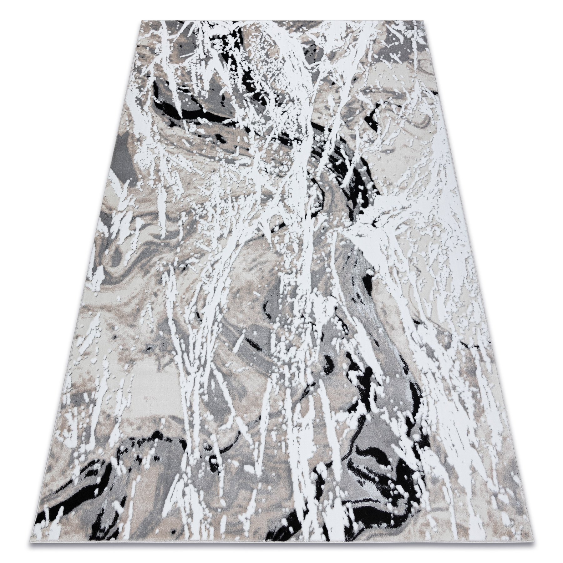 Dywan GLOSS nowoczesny 8488 37 Abstrakcja stylowy, glamour beż / szary beżowy 280x370 cm