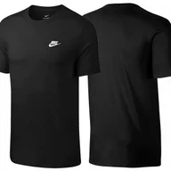 Koszulki męskie - Nike t-shirt koszulka męska sportowa czarna bawełna 827021-011 M - miniaturka - grafika 1