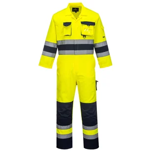 PORTWEST TX55 KOMBINEZON OSTRZEGAWCZY NANTES; ŻÓŁTY/GRANATOWY - Odzież robocza - miniaturka - grafika 1