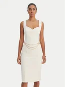 Sukienki - Fracomina Sukienka koktajlowa FR26SD2017W42901 Brązowy Slim Fit - miniaturka - grafika 1