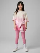 Spodnie i spodenki dla dziewczynek - 4F Legginsy prążkowane dziewczęce - różowe 164 (13-14 lat) - miniaturka - grafika 1