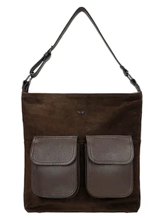 Wojas Skórzana torebka w kolorze brązowym - 36 x 34 x 10 cm - Torebki damskie - miniaturka - grafika 1