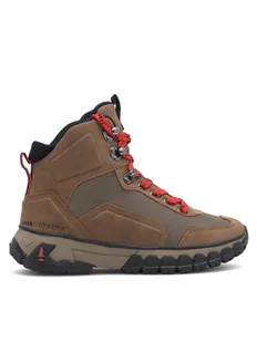 BASS OUTDOOR Trapery BA12H820 Brązowy - Botki damskie - miniaturka - grafika 1