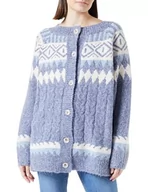 Swetry damskie - Jalene Damski sweter z dzianiny z guzikami 15425018-JA03, niebieski, wielokolorowy, XL/XXL, niebieski wielokolorowy, XL-XXL - miniaturka - grafika 1