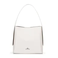 Torebki damskie - Torebka shopperka ze skóry z dodatkowymi kieszeniami złamana biel - miniaturka - grafika 1