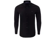 Koszule męskie - TOMMY HILFIGER KOSZULA Z DŁUGIM RĘKAWEM BAWEŁNA CORE STRETCH SLIM POPLIN SHIRT BLACK 0867894704 083 M - miniaturka - grafika 1