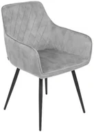 Krzesła - Krzesło tapicerowane SATORI szare HOMLA - miniaturka - grafika 1