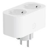 Systemy inteligentnych domów - WOOX R6153 Inteligentne smart gniazdko podwójne - miniaturka - grafika 1