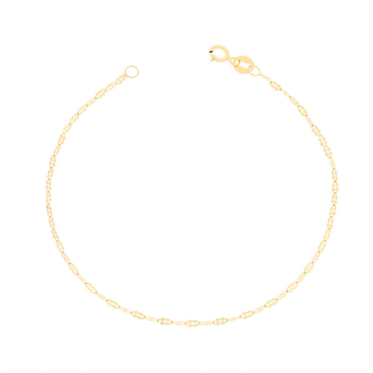 Złota bransoletka koniczynka pełna 18.5 cm pr. 333