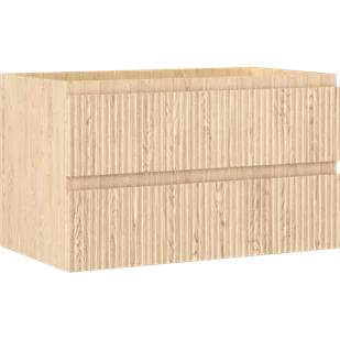 Mexen Rivel szafka łazienkowa podumywalkowa 80 cm, 2 szuflady, ryflowana , dąb - 91A20-08047-2-BFF81 - Szafki łazienkowe - miniaturka - grafika 1
