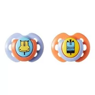 Smoczki uspokajające - Smoczki Tommee Tippee Fun Style 0-6M Fiolet-Pomarańcz - miniaturka - grafika 1