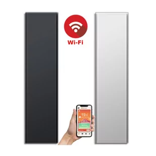 Radialight Grzejnik pionowy elektryczny energooszczędny 2000W z modułem Wi-Fi - ICON 20, Antracyt, 180x45x11cm ICO20112 - Grzejniki łazienkowe - miniaturka - grafika 1
