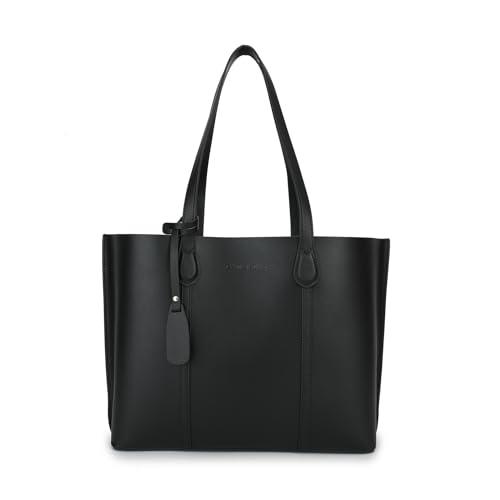 Carlheim Women's Totebags ELLA PREMIUM Genuine Leather, Black