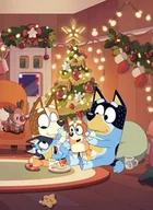 Puzzle - PUZZLE BLUEY BLU PIESEK A3 252 el z Nadrukiem + IMIĘ #28 - miniaturka - grafika 1