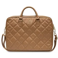 Torby na laptopy - Guess Quilted 4G Computer Bag - Torba na notebooka 15" / 16" (brązowy) - miniaturka - grafika 1