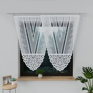 Firana panel żakardowy Urszula 140 x 100 cm biały - Firany - miniaturka - grafika 1