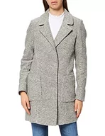 Płaszcze damskie - bugatti Damski krótki płaszcz elegancki wełna z elastycznym stretchem lekko taliowany, jasnoszary, 46 - miniaturka - grafika 1