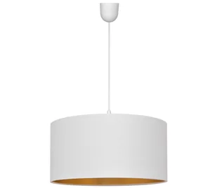 Żyrandol na lince ALBA 1xE27/60W/230V śr. 40 cm biały/złoty - Lampy sufitowe - miniaturka - grafika 1