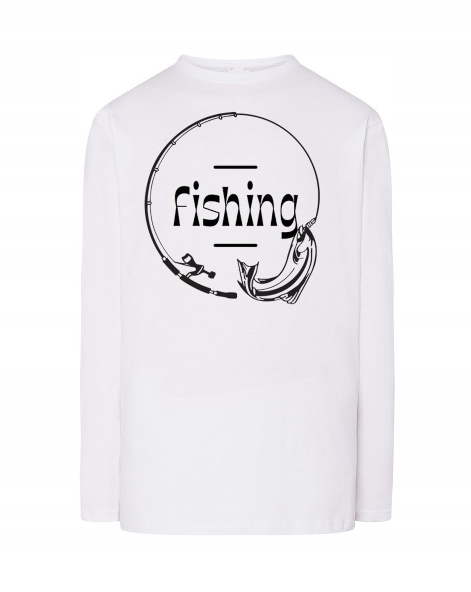 Longsleeve męski nadruk WĘDKOWANIE FISHING r.3XL