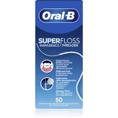 Nici dentystyczne - ORAL-B LABORATOIRES LTD. Oral-B Floss Super, nić dentystyczna do mostów, 50 szt - miniaturka - grafika 1