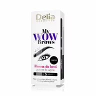 Akcesoria i kosmetyki do stylizacji brwi - Delia Cosmetics My Wow Brows Henna do brwi - czarna 6ml - miniaturka - grafika 1