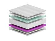 Materace - Materac Gaja Molet 60x170 Piankowy T25 Lateks profilowany Średnio Twardy H2 Aloe Vera Antyalergiczny - miniaturka - grafika 1