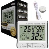 Stacje pogodowe - Hikey Stacja Pogodowa Termometr Pogodowy Higrometr Magnes Zestaw Baterii - miniaturka - grafika 1