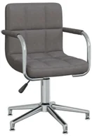 Krzesła obrotowe dla dzieci - Ciemnoszary fotel obrotowy bez kółek T9-C39 - miniaturka - grafika 1