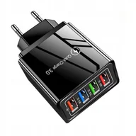 Ładowarki do telefonów - SZYBKA ŁADOWARKA SIECIOWA QUICK CHARGE 3.0 4xUSB - miniaturka - grafika 1