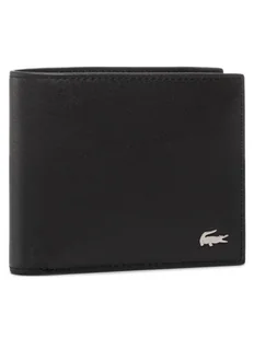 Lacoste Duży Portfel Męski Small Billfold NH1115FG Czarny - Portfele - miniaturka - grafika 1