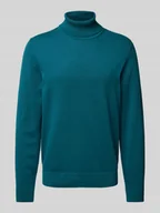 Swetry męskie - Golf o kroju regular fit z bawełny z prążkowanymi wykończeniami - miniaturka - grafika 1