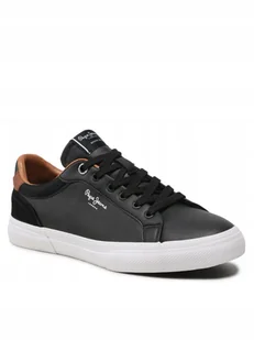 Pepe Jeans Sneakersy Kenton Court PMS30839 Bllack 999 - Sneakersy męskie - miniaturka - grafika 1