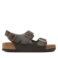 Sandały damskie - Sandały Birkenstock Milano Bs 34103 Brązowy - miniaturka - grafika 1
